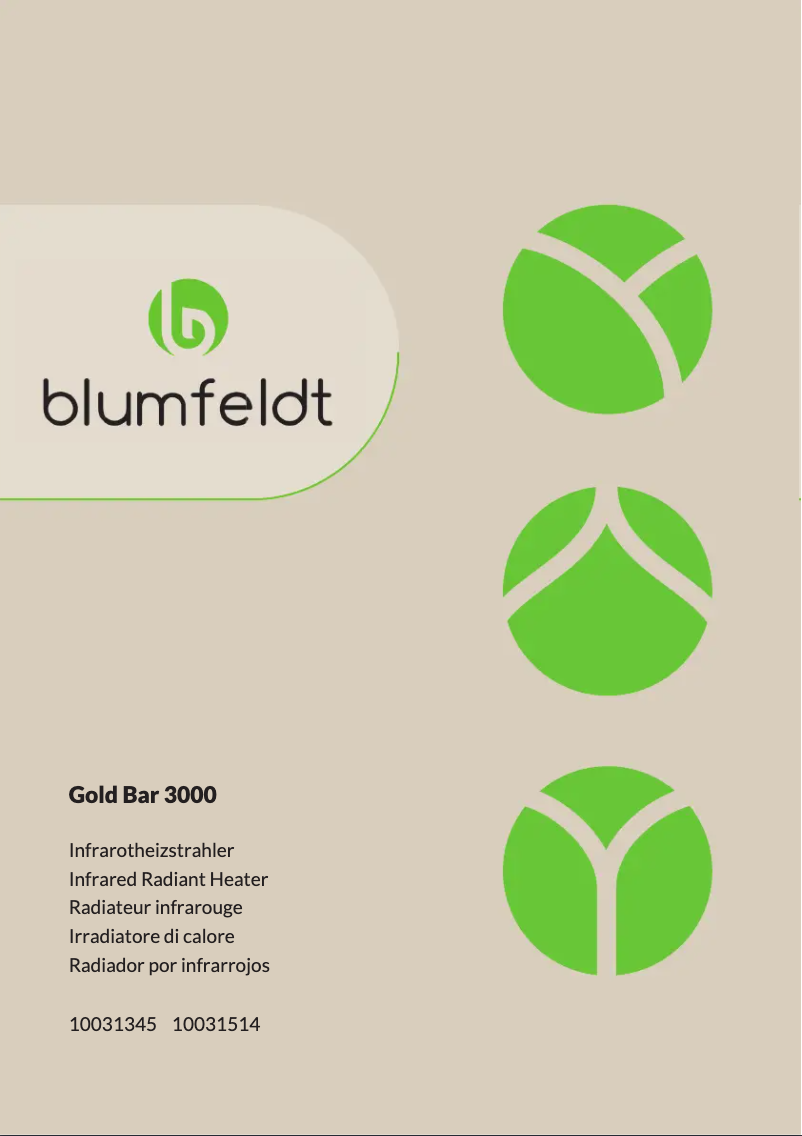 Page 1 de la notice Manuel utilisateur Blumfeldt Gold Bar 3000