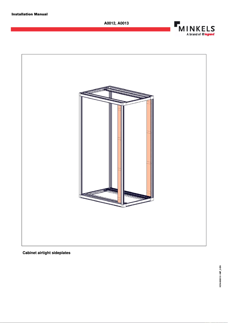 Page 1 de la notice Manuel utilisateur Minkels A0013-000038-900-1