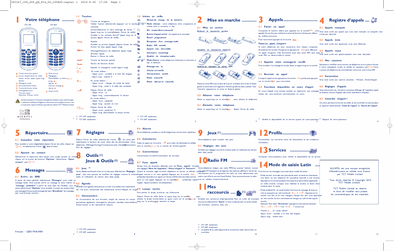 Image de la première page du manuel de l'appareil OT-109