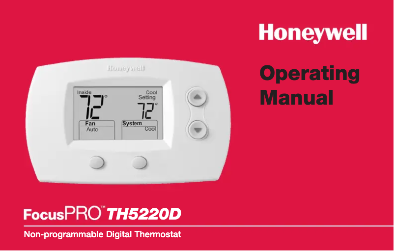 Page 1 de la notice Manuel utilisateur Honeywell TH5220D
