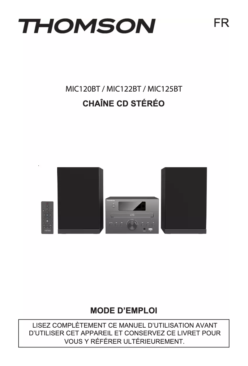 Página 1 del manual Manual de usuario Thomson MIC125BT