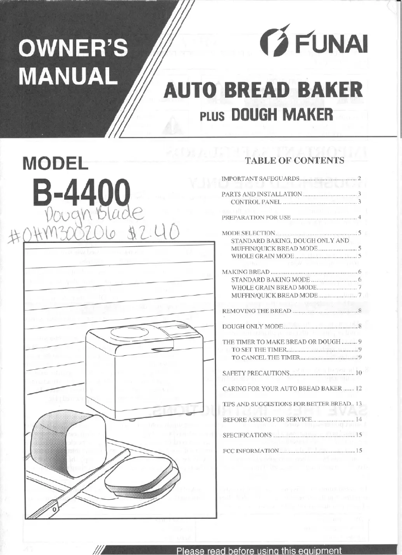 Page n°1 - Manuel utilisateur Funai B5300