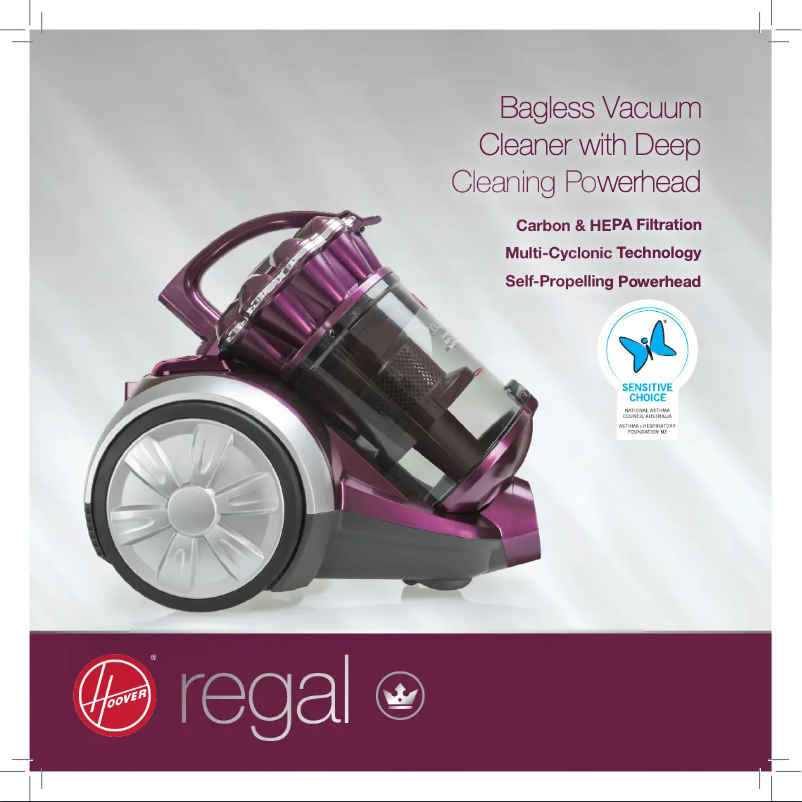 Page 1 de la notice Manuel utilisateur Hoover Regal 9011PH