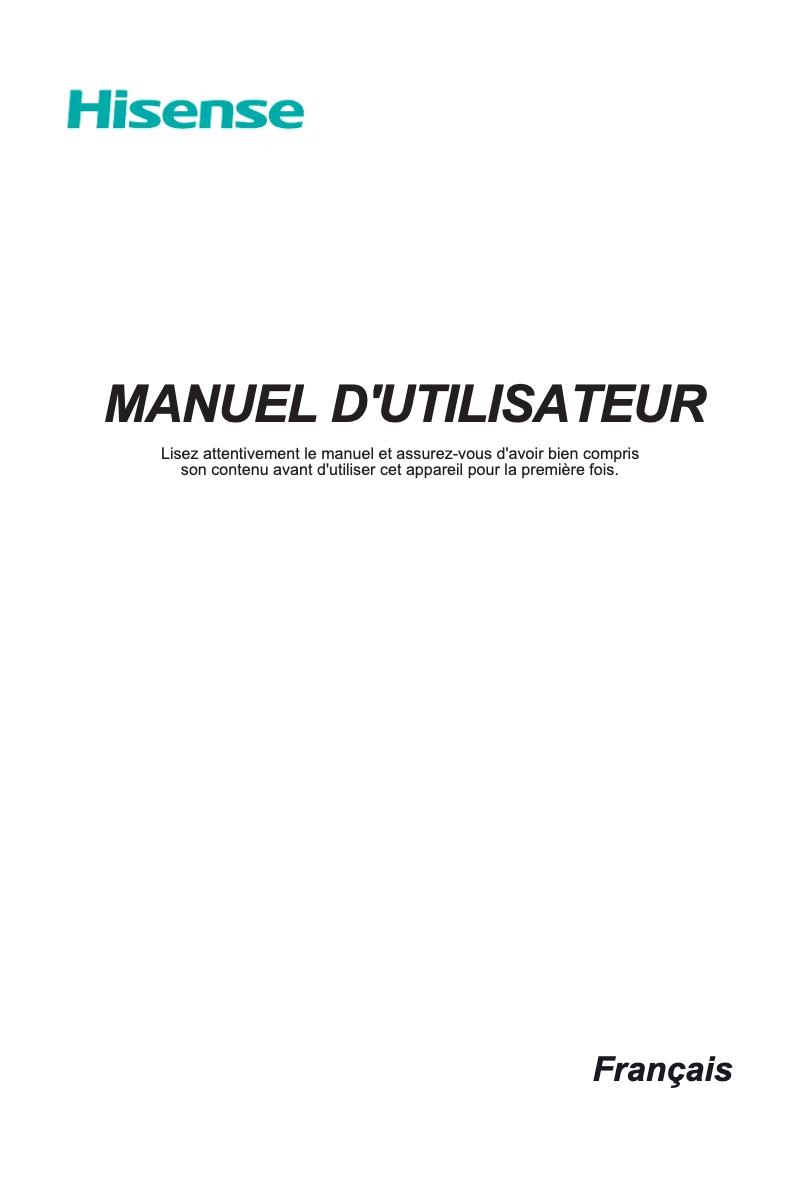 Image de la première page du manuel de l'appareil 50A7500F