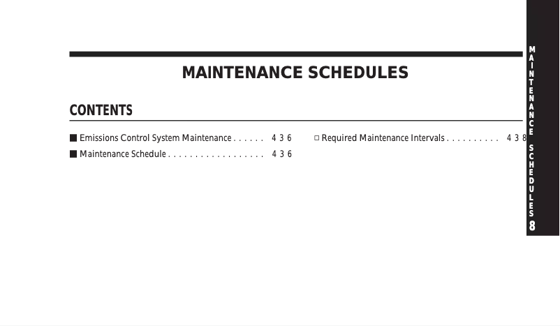 Page 1 de la notice Manuel d'utilisation et d'entretien Chrysler Aspen (2009)
