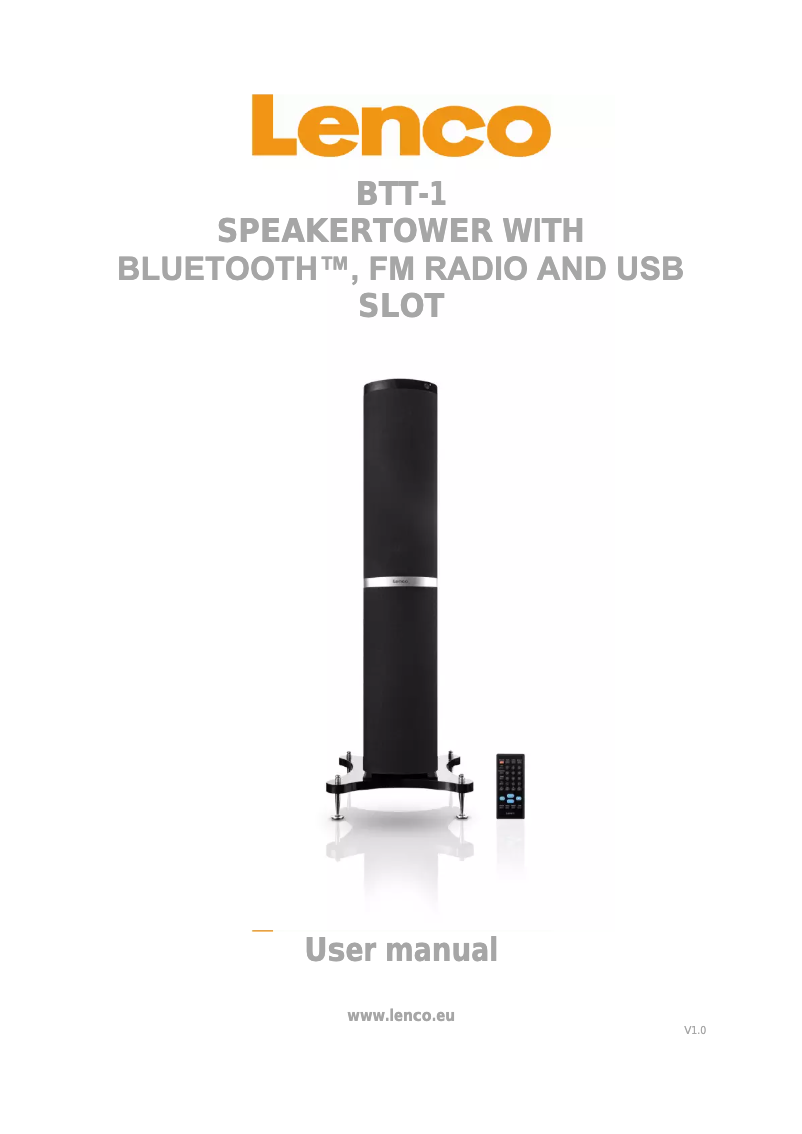Image de la première page du manuel de l'appareil BTT-1