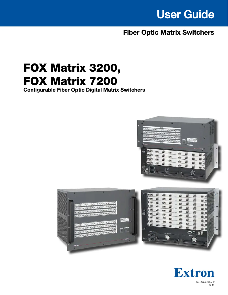 Page 1 de la notice Manuel utilisateur Extron FOX Matrix 3200