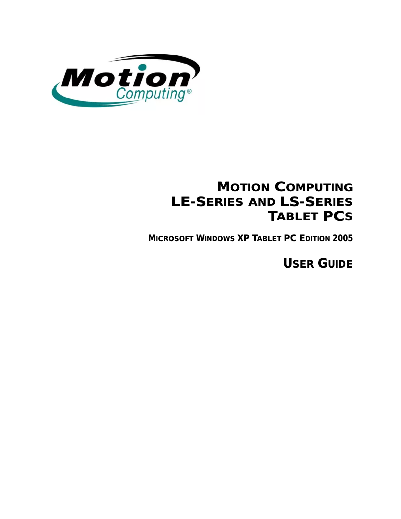 Página 1 del manual Manual de usuario Motion Computing LE-Series