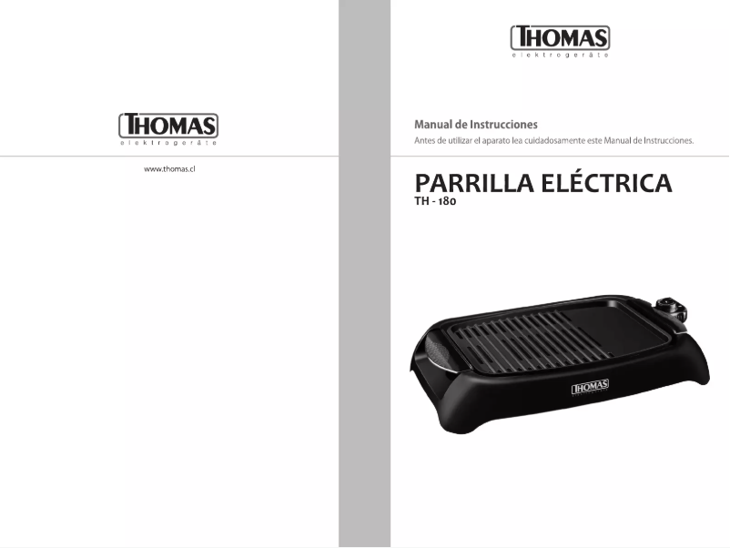 Page n°1 - Manuel utilisateur Thomas TH-180