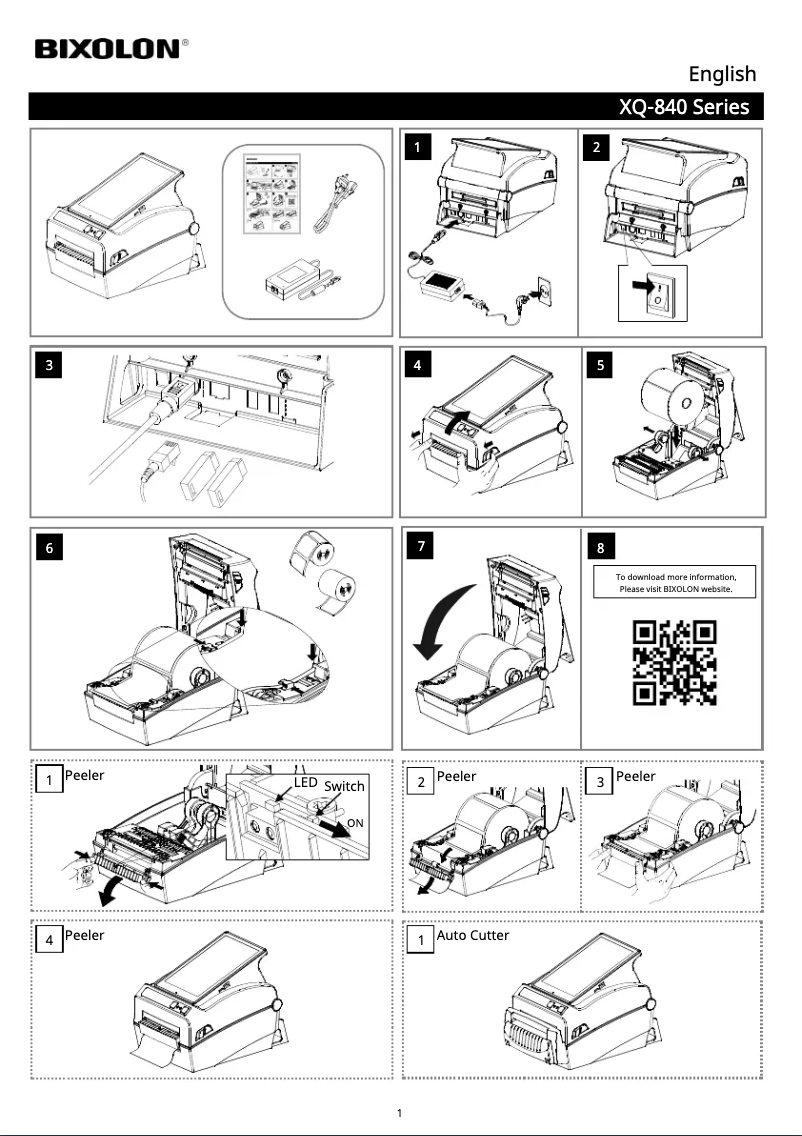 Page 1 de la notice Manuel utilisateur Bixolon XQ-840