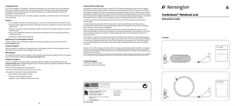 Image de la première page du manuel de l'appareil K64560US