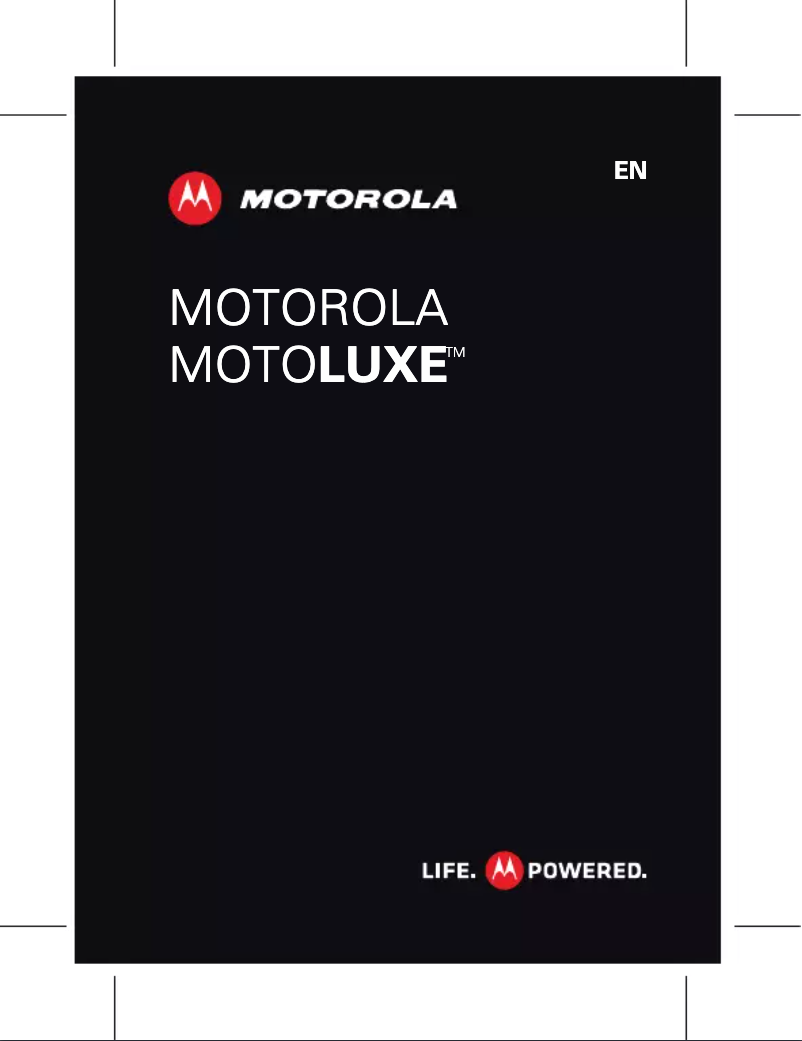 Image de la première page du manuel de l'appareil Motoluxe