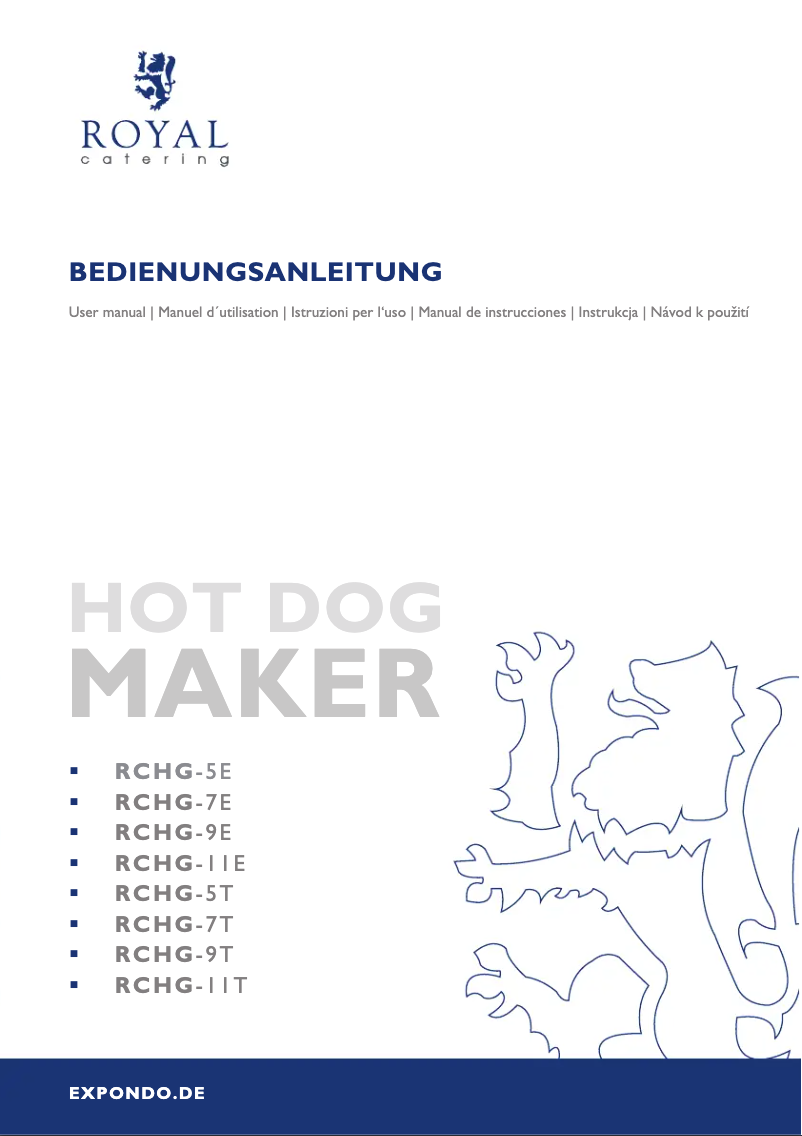 Page 1 de la notice Manuel utilisateur Royal Catering RCHG-7T