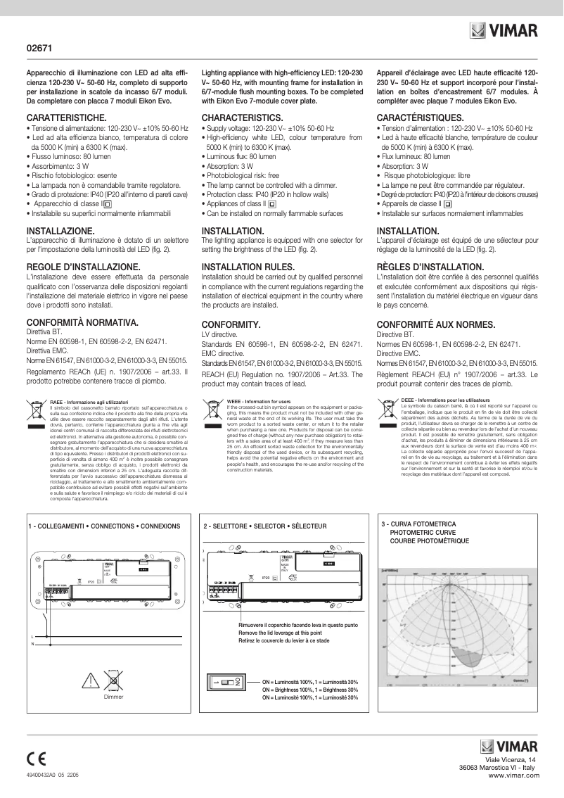Página 1 del manual Manual de usuario Vimar 02671