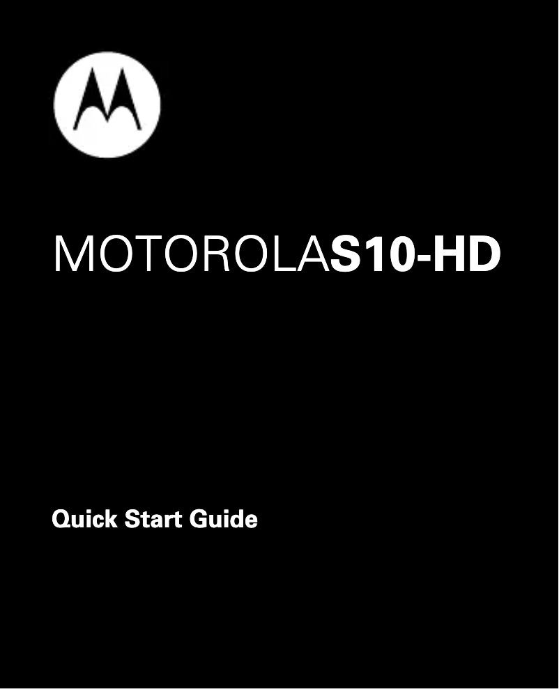 Page 1 de la notice Manuel utilisateur Motorola S10-HD