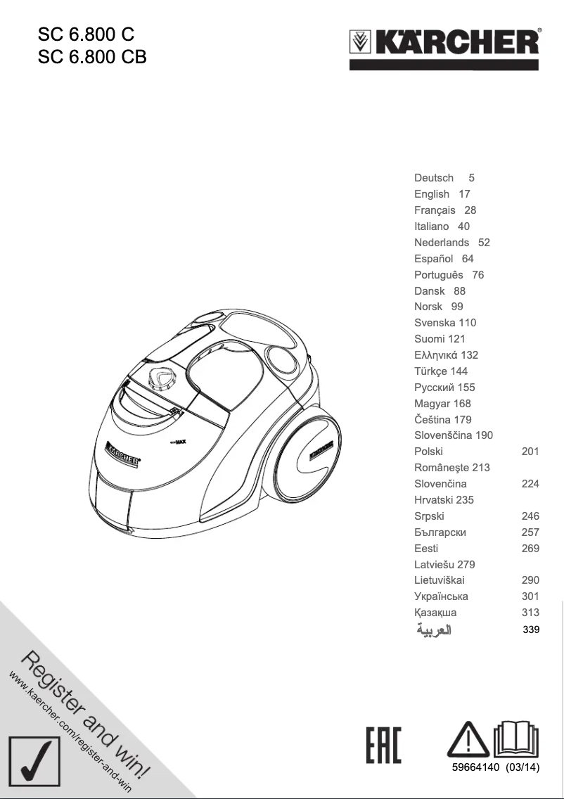 Image de la première page du manuel de l'appareil SC 6.800 CB