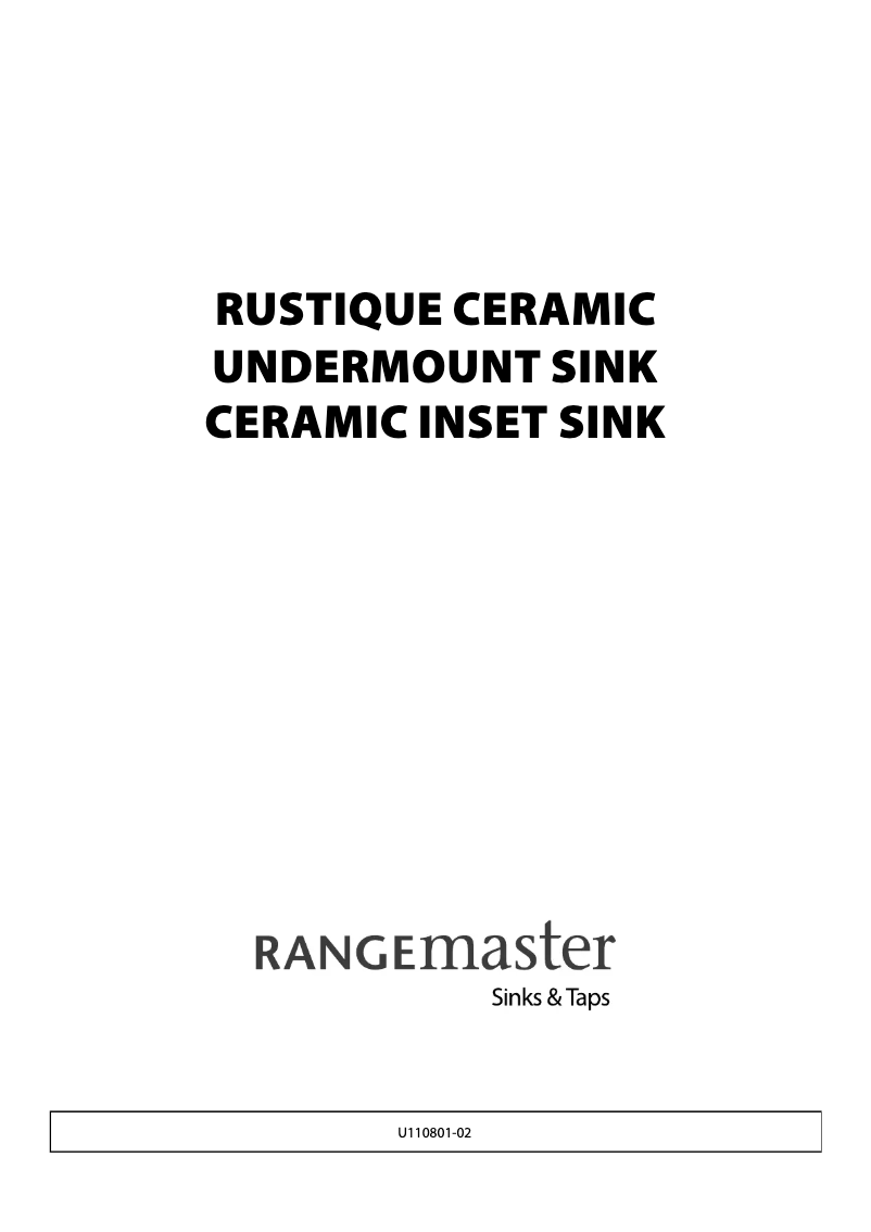Page 1 de la notice Manuel utilisateur Rangemaster Rustiqe CRUB3314WH