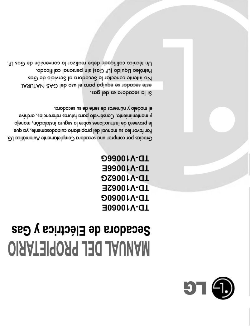 Image de la première page du manuel de l'appareil TD-V10062G