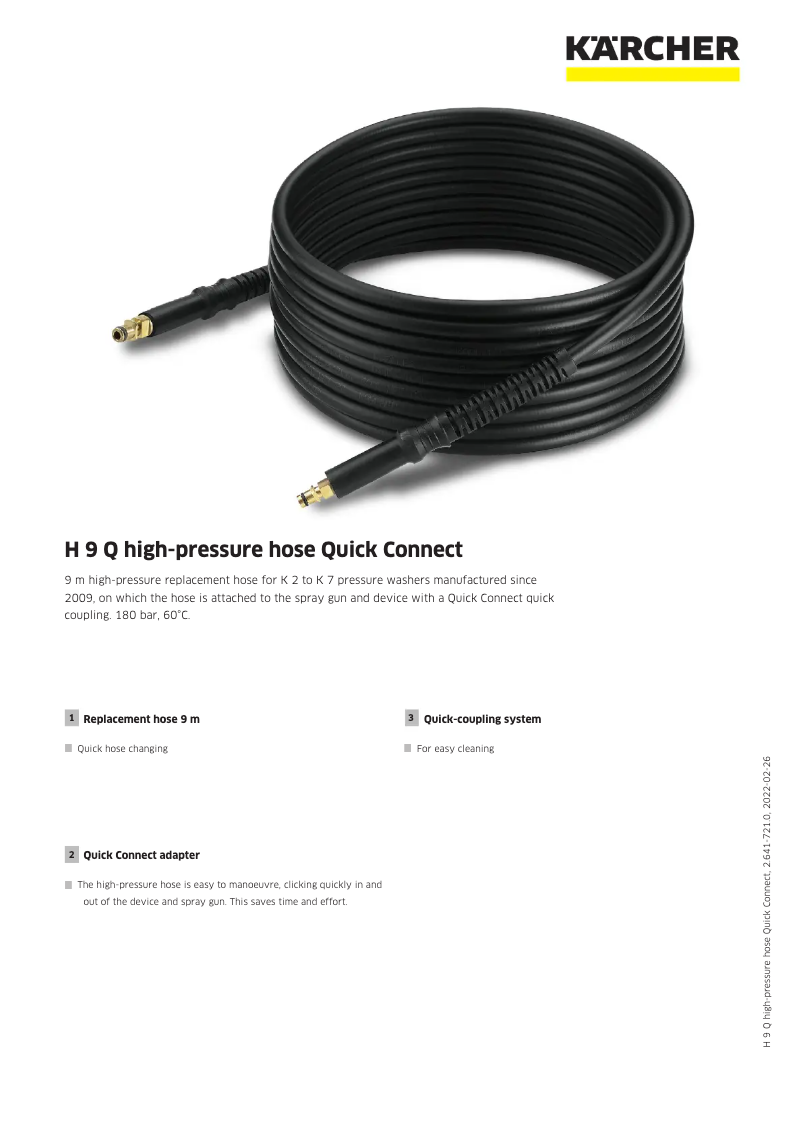 Image de la première page du manuel de l'appareil H 9 Q -pressure Quick Connect