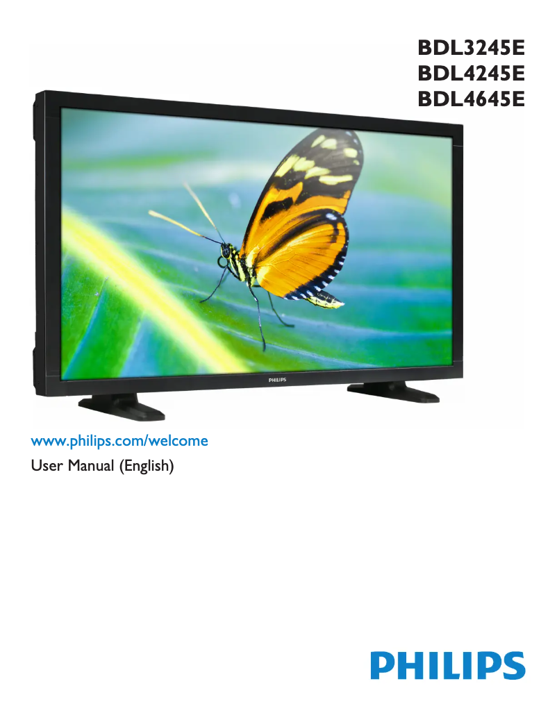 Page n°1 - Manuel utilisateur Philips Brilliance BDL4245E