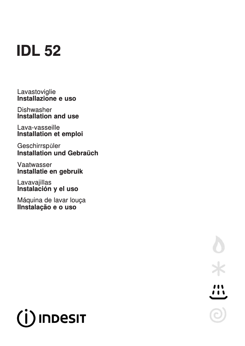 Page n°1 - Manuel utilisateur Indesit IDL 52