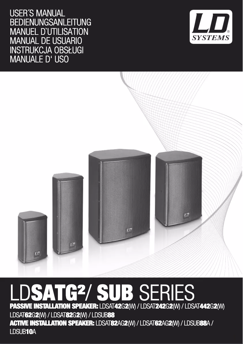 Page n°1 - Manuel utilisateur LD Systems SAT 62 G2