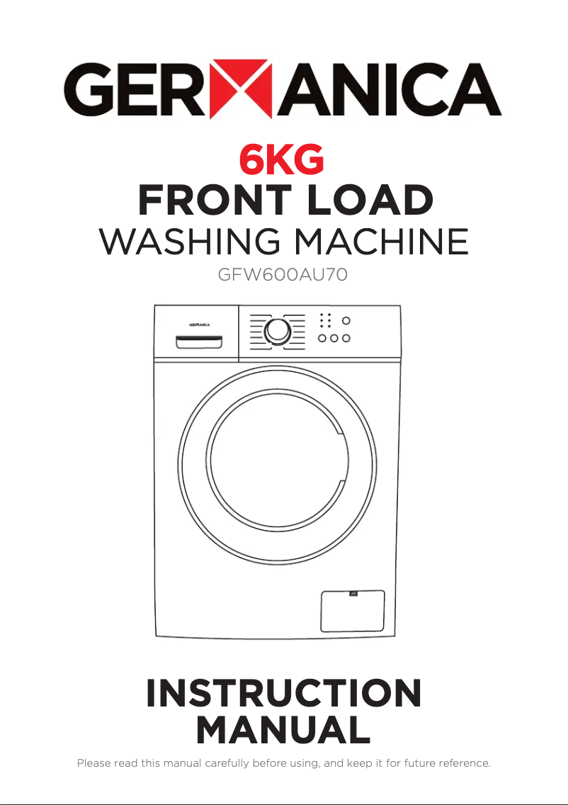 Página 1 del manual Manual de usuario Germanica GFW600AU70