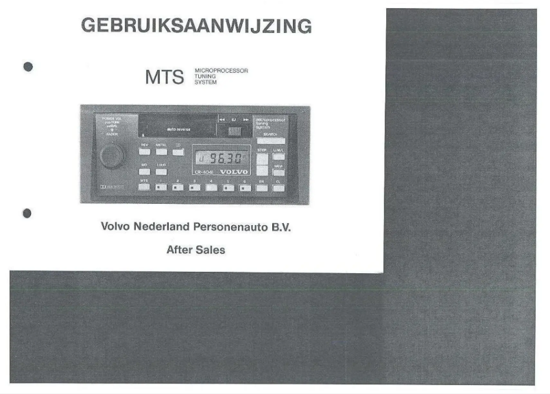 Image de la première page du manuel de l'appareil CR-4041 MTS