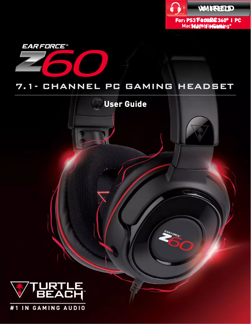 Page 1 de la notice Manuel utilisateur Turtle Beach Ear Force Z60 DTS