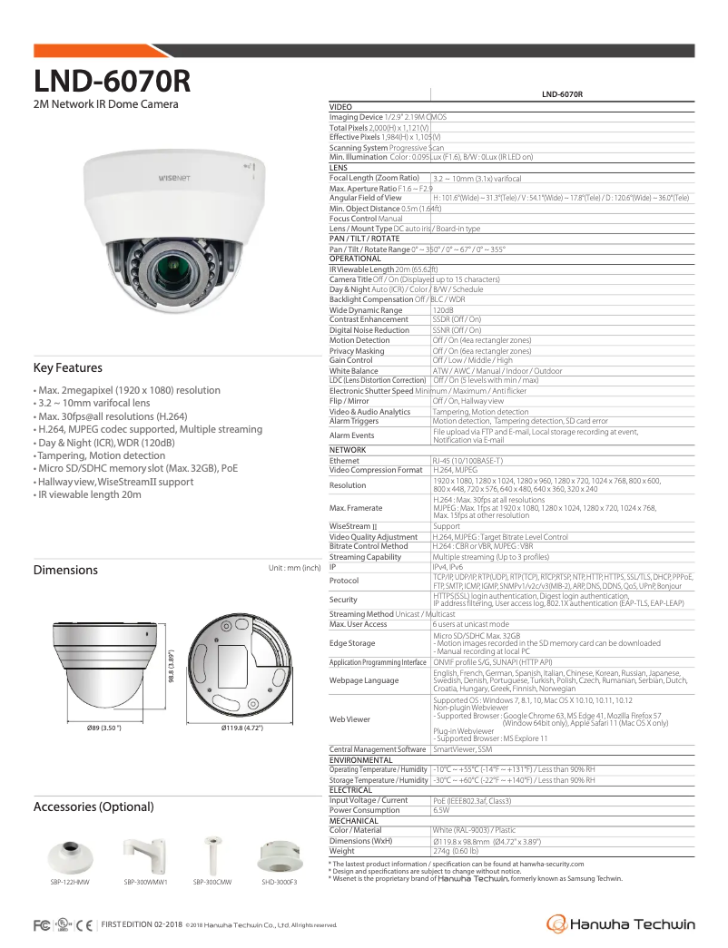 Image de la première page du manuel de l'appareil LND-6070R