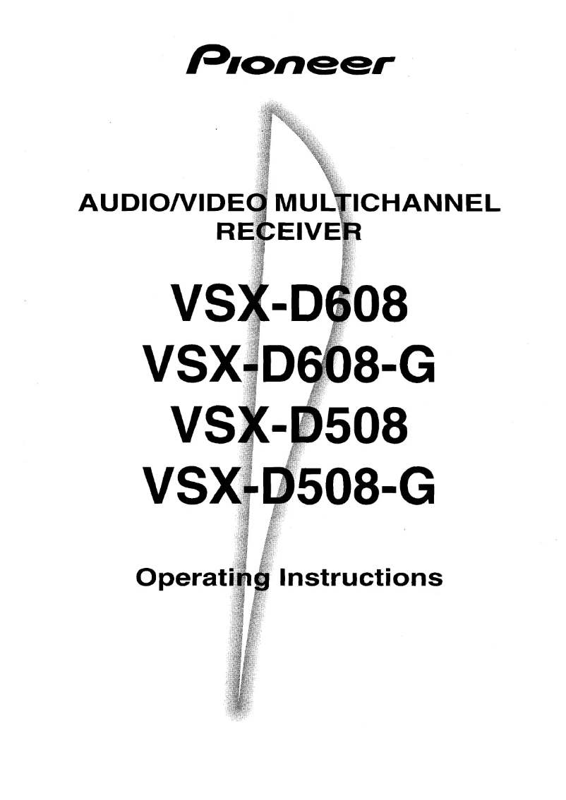Page 1 de la notice Manuel utilisateur Pioneer VSX-D608-G
