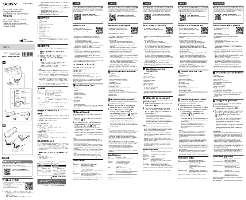 Página 1 del manual Guía de instalación Sony ECM-B1M