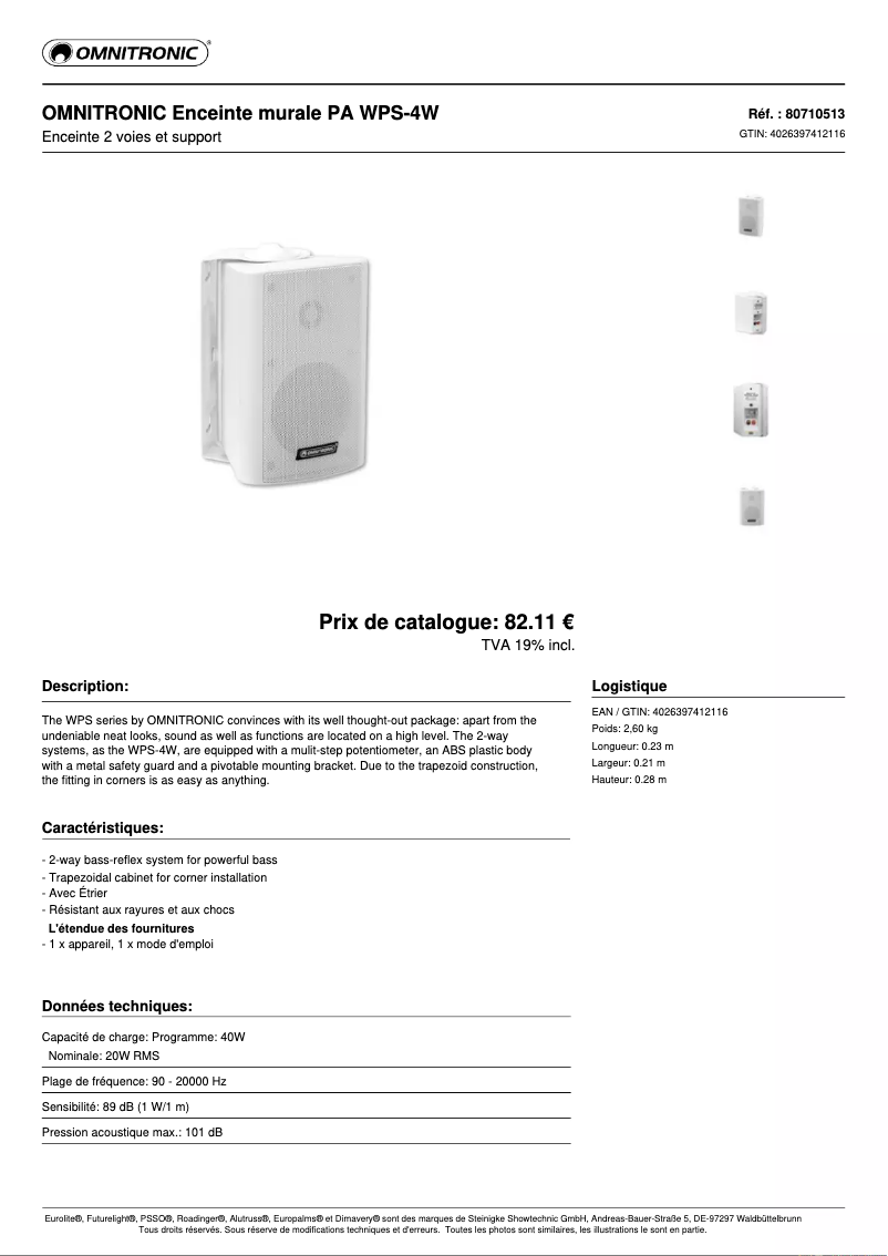 Image de la première page du manuel de l'appareil WPS-4W