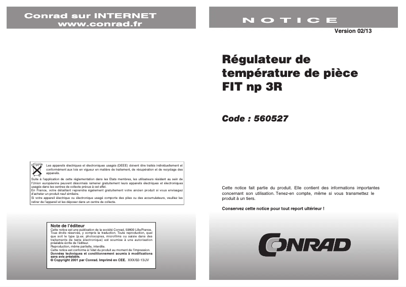 Image de la première page du manuel de l'appareil FITnp 3R