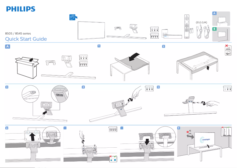 Página 1 del manual Guía de inicio rápido Philips 43PUS8545