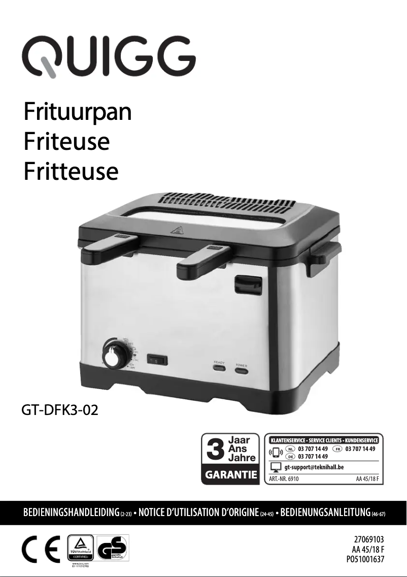 Image de la première page du manuel de l'appareil GT-DFK3-02