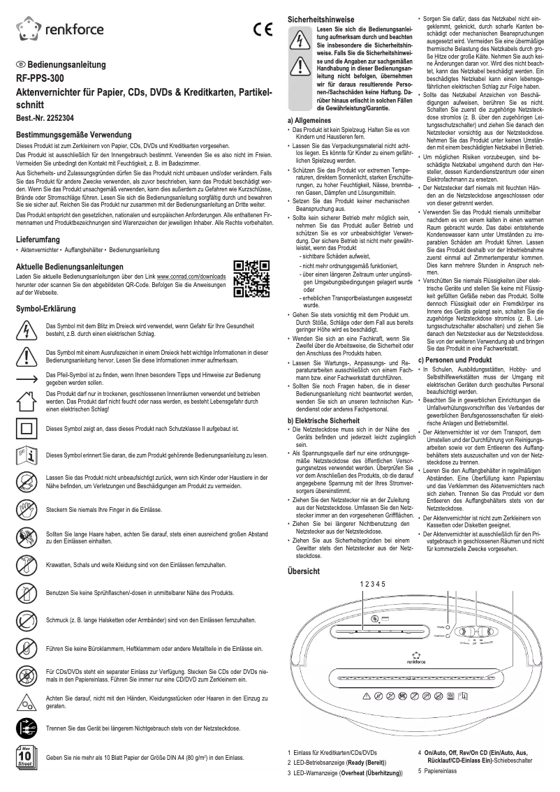 Image de la première page du manuel de l'appareil RF-PPS-300