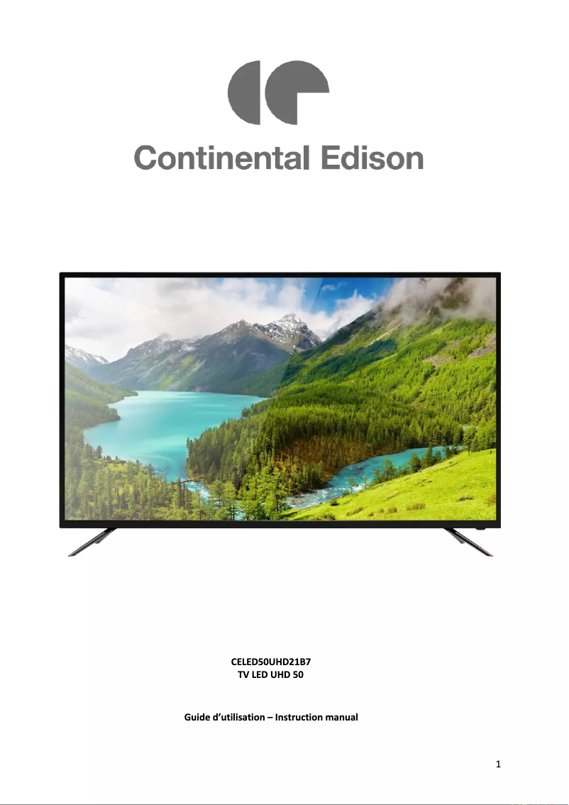 Image de la première page du manuel de l'appareil CELED50UHD21B7