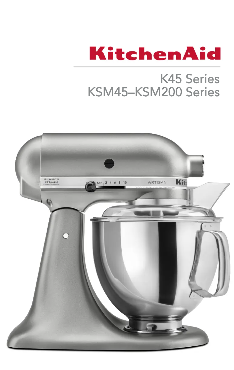 Page 1 de la notice Manuel utilisateur KitchenAid KSM152PS