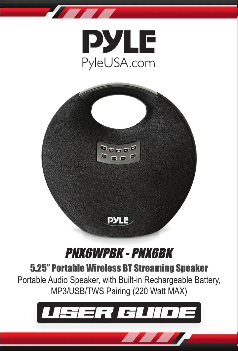 Image de la première page du manuel de l'appareil PNX6WPBK