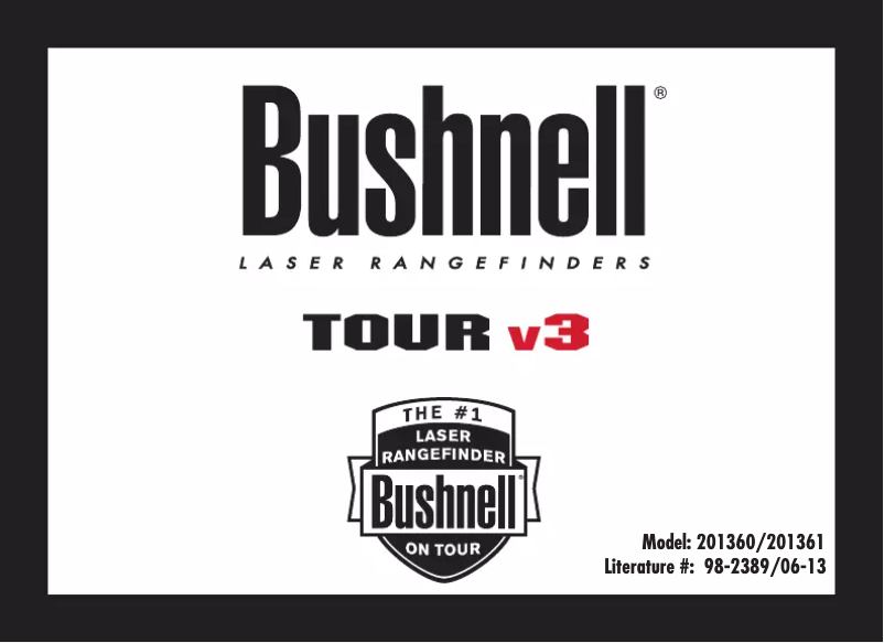Page n°1 - Manuel utilisateur Bushnell TOUR V3