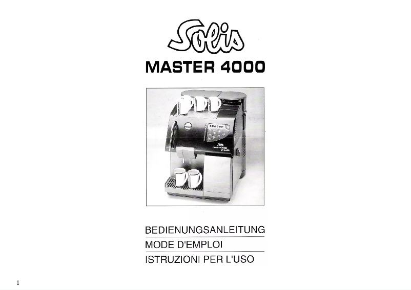 Page 1 de la notice Manuel utilisateur Solis Master 4000