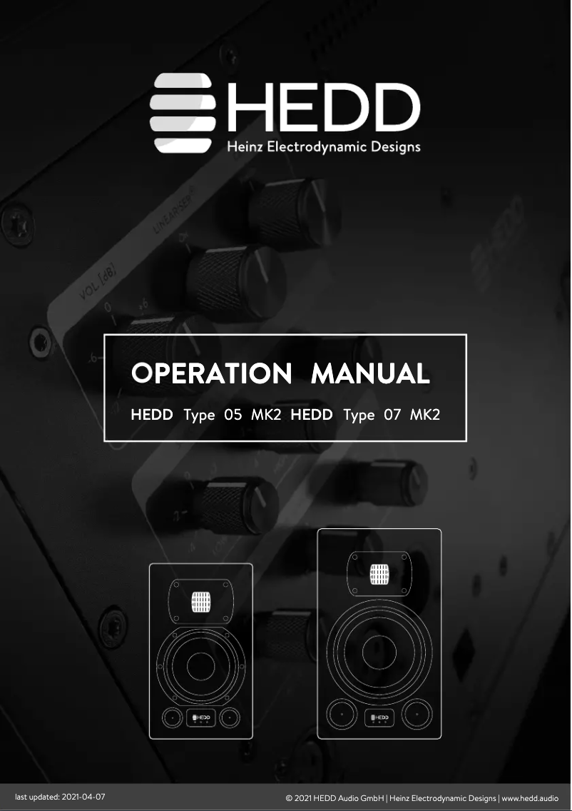 Page n°1 - Manuel utilisateur HEDD Type 07 MK2