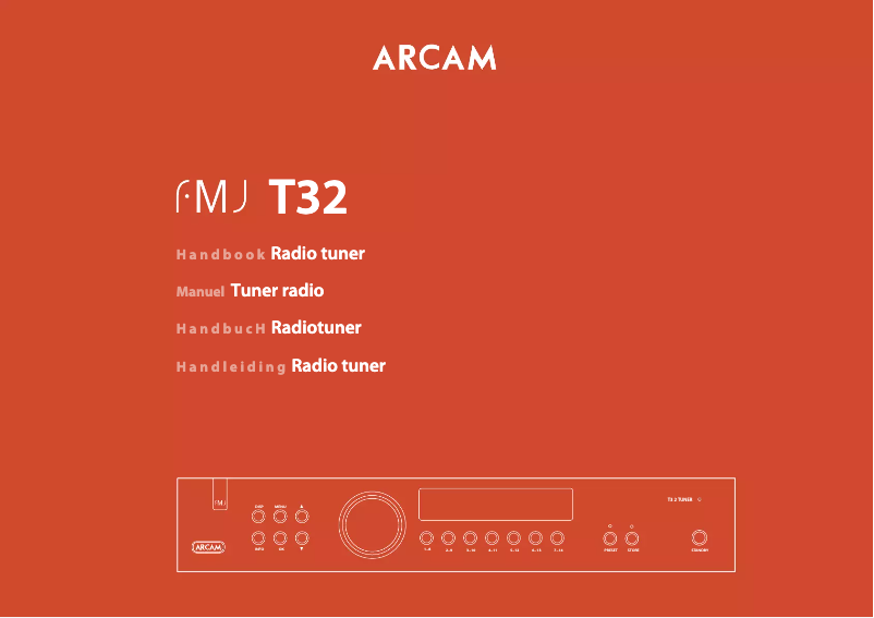 Página 1 del manual Manual de usuario Arcam T32