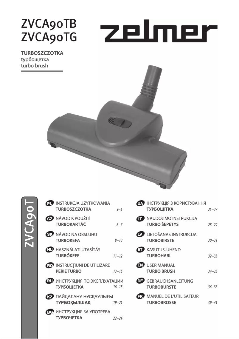 Page 1 de la notice Manuel d'utilisation et d'entretien Zelmer Aquawelt Plus ZVC762ST