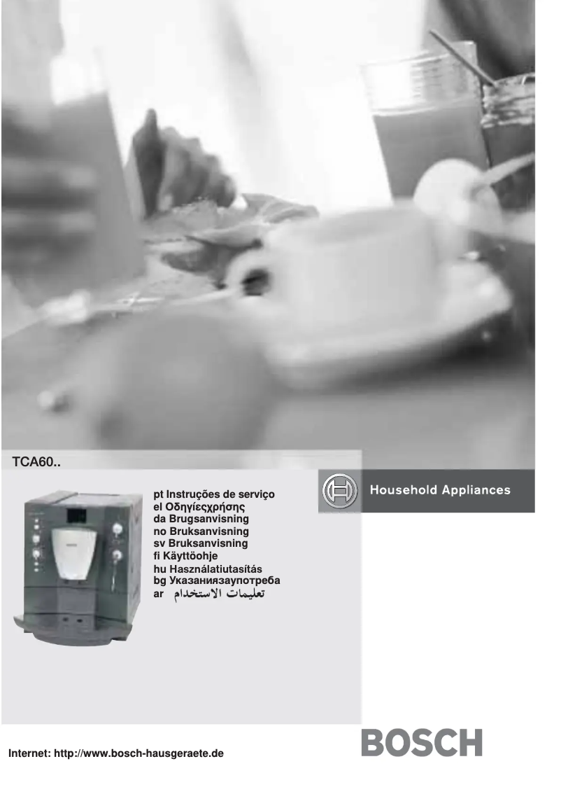 Page n°1 - Manuel utilisateur Bosch Benvenuto B20 TCA6001