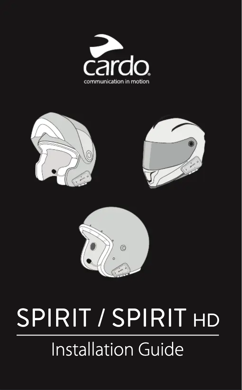 Página 1 del manual Manual de usuario Cardo Spirit HD