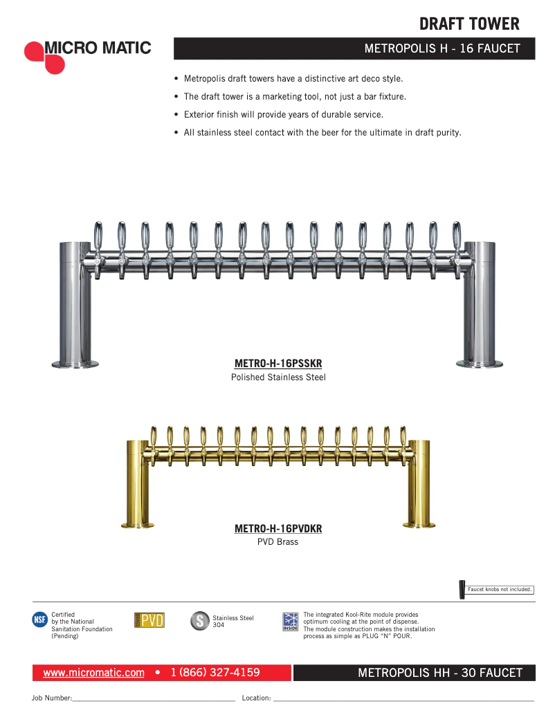 Página 1 del manual Manual de usuario Micro Matic METRO-H-16PVDKR