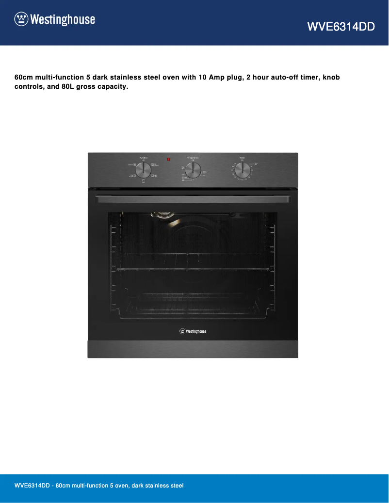 Image de la première page du manuel de l'appareil WVE6314DD