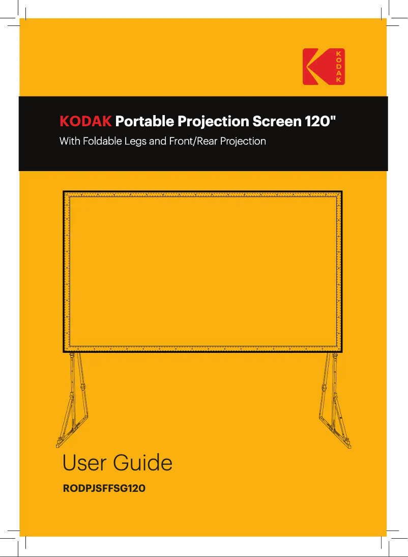 Page 1 de la notice Manuel utilisateur Kodak RODPJSFFSG120